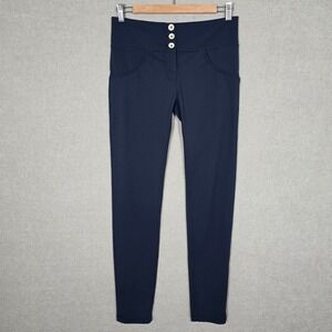 Freddy Women's WR.UP Shaping Pants High Waist 3-Button Lift Navy Blue Medium